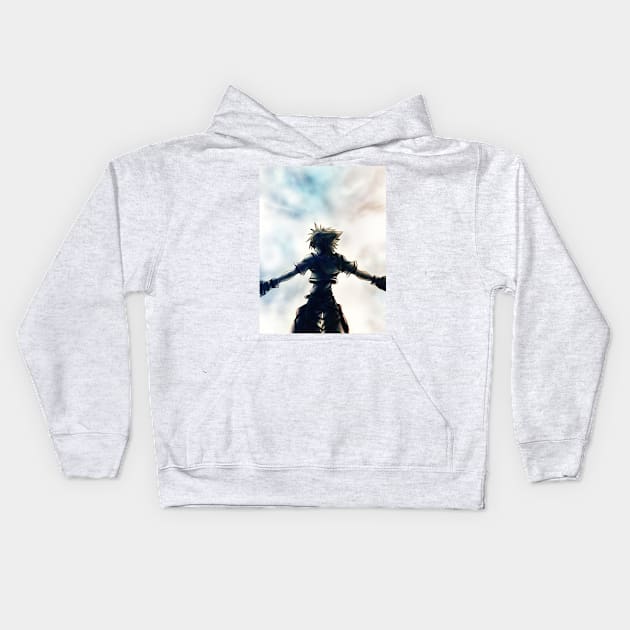 Sora - Dive to the heart Kids Hoodie by mcashe_art